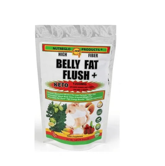 8 Ounce High Fiber Belly Fat Flush+ [Advance Fat Loss with "KETO1,200mg]"